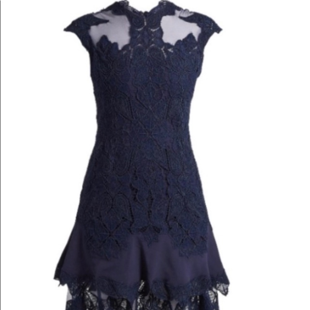 Jonathan Simkhai Jersey and‎ tulle-trimmed corded lace mini dress - Picture 7 of 16